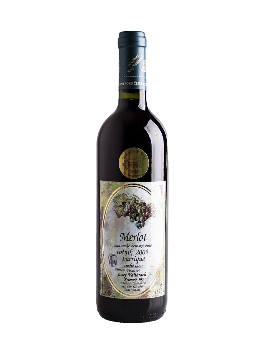 Merlot 2017, zemské víno, barrique, Vinařství Josef Valihrach