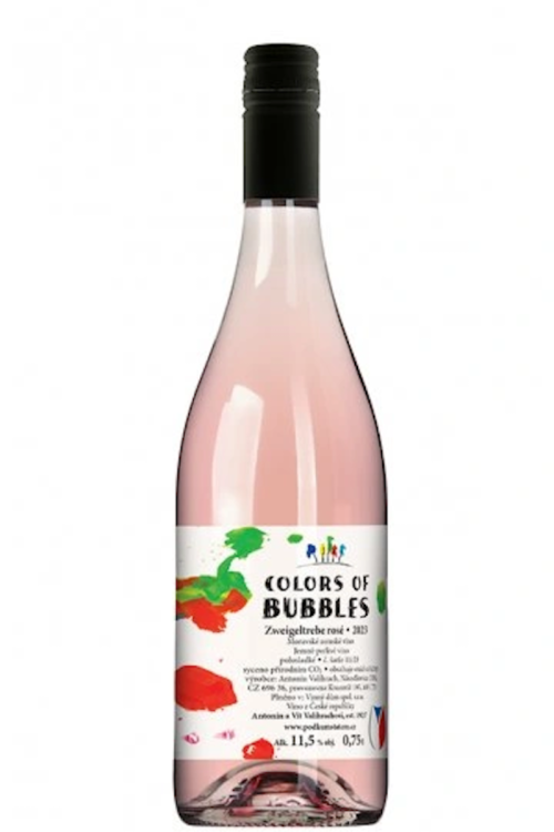 FRIZZANTE,Colors of Bubbles Zweigeltrebe Rosé 2023, Moravské zemské víno, vinařství pod Kumstátem